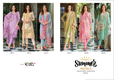 Summer Pastels 2 by Lady leela Pure cambric Hand work readymade suit catalogue at affordable rate readymade suit catalogs
