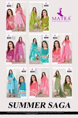 Summer Saga by Mayra fashion Pure Jaipur Cotton Sequence embroidered  readymade suit catalogue at affordable rate readymade suit catalogs