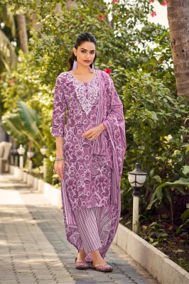 Summer Saga by Tips and tops Embroidered cotton printed top bottom with dupatta set collection at low range  readymade suit catalogs