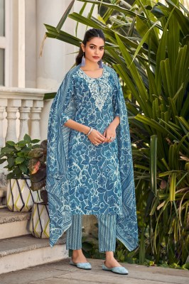 Summer Saga by Tips and tops Embroidered cotton printed top bottom with dupatta set collection at low range  readymade suit catalogs