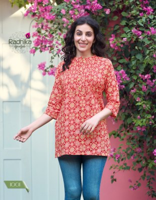 Summer shine vol 1 by Radhika life style pure heavy cotton printed short top catalogue at affordable rate western wear catalogs