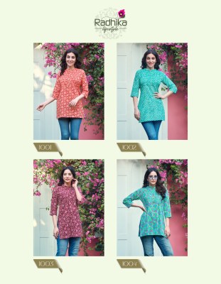 Summer shine vol 1 by Radhika life style pure heavy cotton printed short top catalogue at affordable rate western wear catalogs