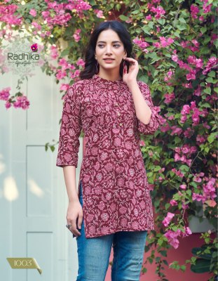 Summer shine vol 1 by Radhika life style pure heavy cotton printed short top catalogue at affordable rate western wear catalogs