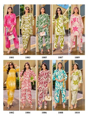 Summer spacial vol1 by Sankheshwer reyon printed collar pattern with pocket kurti catalogue at affodable rate co ord set catalogs