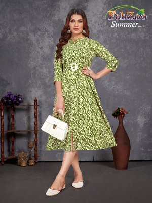 Summer vol 1 by FabZoo New Frock Style Designer kurti Collection catalogue at low rate Fab zoo 