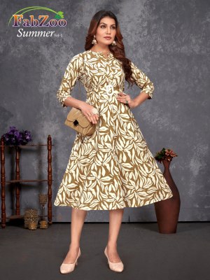 Summer vol 1 by FabZoo New Frock Style Designer kurti Collection catalogue at low rate kurtis catalogs