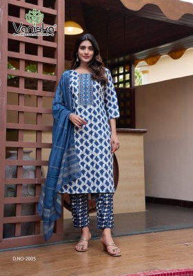 Sunrise vol 2 by Vaniska capsule foil printed embroidered top bottom and dupatta catalogue at budget rate readymade suit catalogs
