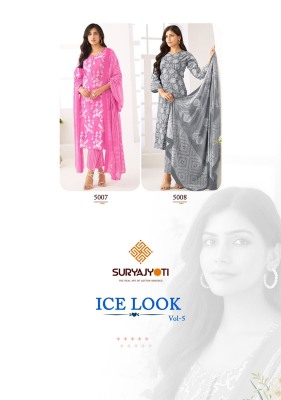 SuryaJyoti Ice Look Vol-05  Dress Material  Pure Cotton Fabric Unstitched Wholesale  wholesale catalogs