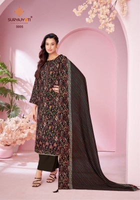 SuryaJyoti Kanika Vol 05 Dress Material  Unstiched Pure Modal Print With Foil, Neck And Border Embroidery Work Wholesale kurtis catalogs