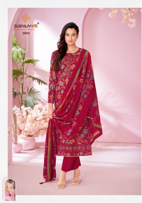 SuryaJyoti Kanika Vol 05 Dress Material  Unstiched Pure Modal Print With Foil, Neck And Border Embroidery Work Wholesale kurtis catalogs