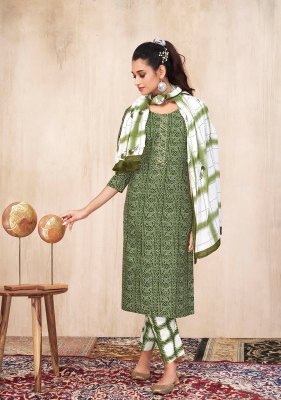  Suryajyoti Bandhani Lehriya Vol 4 Kurti Pant With Dupatta catlog at wholesale rate kurtis catalogs