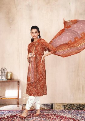  Suryajyoti Bandhani Lehriya Vol 4 Kurti Pant With Dupatta catlog at wholesale rate kurtis catalogs