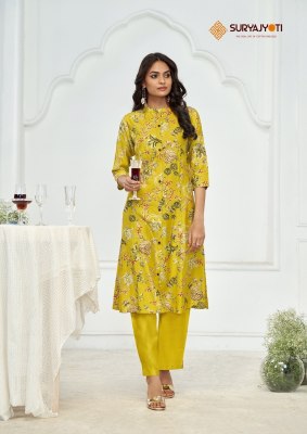 Suryajyoti Nimisha Vol-1  New Collection A Line Kurti With Pant Cord Set Wholesale  co ord set catalogs