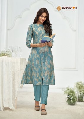 Suryajyoti Nimisha Vol-1  New Collection A Line Kurti With Pant Cord Set Wholesale  co ord set catalogs