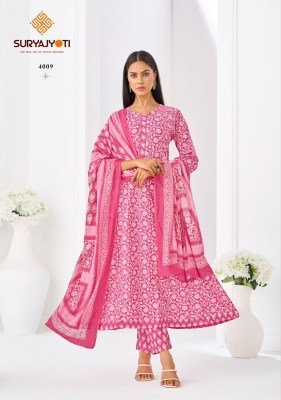 Suryajyoti Rashi Vol 4 Anarkali Readymade Pure Cotton Suit Set Wholesale wholesale catalogs
