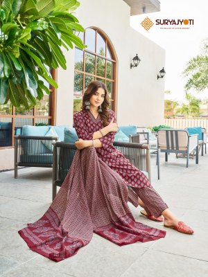 Suryajyoti by Larqis Natasha vol 1 pure lawn cotton kurti catalogue at wholesale price kurtis catalogs