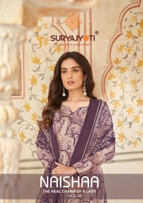 Suryajyoti by Naishaa vol 38 jam satin digital printed unstitched dress material at wholesale price Suryajyoti suits