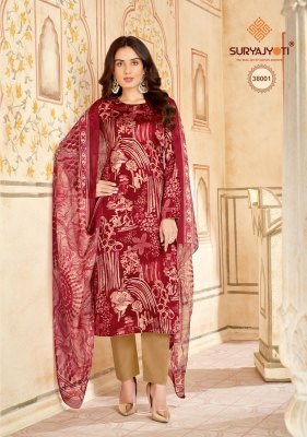 Suryajyoti by Naishaa vol 38 jam satin digital printed unstitched dress material at wholesale price salwar kameez catalogs