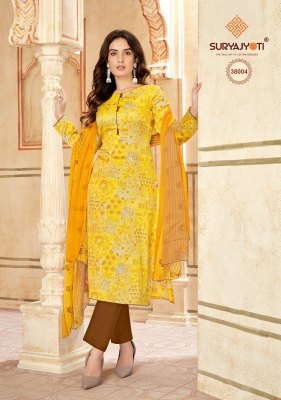 Suryajyoti by Naishaa vol 38 jam satin digital printed unstitched dress material at wholesale price salwar kameez catalogs