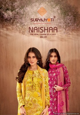 Suryajyoti by Naishaa vol 40 jam satin cotton printed dress material catalogue at low rate Suryajyoti suits