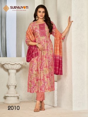 Suryajyoti by Padmavati Vol 2 Nyra Cut Kurti Pant With Dupatta readymade suit catalogs