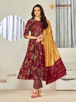 Suryajyoti by Padmavati Vol 2 Nyra Cut Kurti Pant With Dupatta readymade suit catalogs