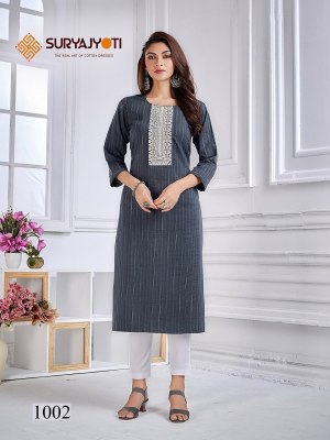 Suryajyoti by Pragya Vol-1 readymade printed kurti pant with dupatta catalogue at wholesale price kurtis catalogs