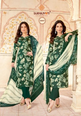 Suryajyoti present Naishaa vol 38 new designer jam satin printed unstitched suit material catalogue  salwar kameez catalogs