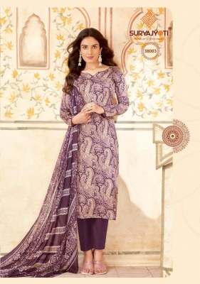 Suryajyoti present Naishaa vol 38 new designer jam satin printed unstitched suit material catalogue  salwar kameez catalogs