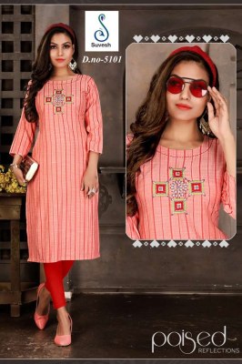 Suvesh Crystal Heavy Bombay Fabric Designer Kurti catalogue wholesale  rate  kurtis catalogs