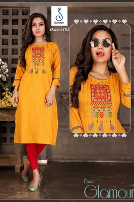 Suvesh Crystal Heavy Bombay Fabric Designer Kurti catalogue wholesale  rate  kurtis catalogs