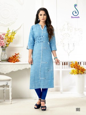 Suvesh by rose vol 2 cotton embroidered kurti catalogue at wholesale price at low rate kurtis catalogs