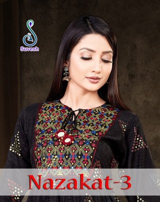 Suvesh presents by nazakat vol 3 Colourful Embroidery with handwork touch classy embro gown catalogue at wholesale price  kurtis catalogs