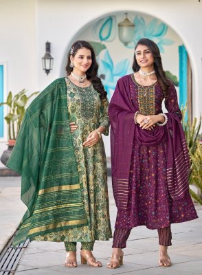 Swara vol 1 by Radhika Lifestyle Reyon two tone foil printed anarkali suit catalogue at low price fancy Anarkali suit catalogs