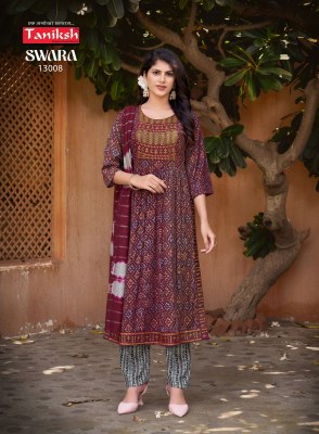 Swara vol 13 by Taniksh capsule rayon printed embroidered readymade suit catalogue at affordable rate readymade suit catalogs