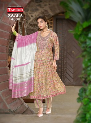 Swara vol 14 by Taniksh Capsuale reyon foil printed kurti pant and dupatta catalogue  readymade suit catalogs