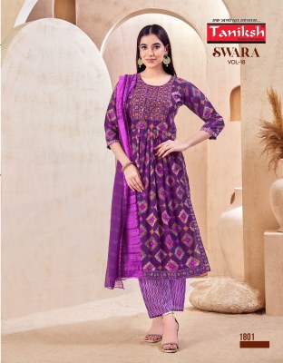 Swara  vol 18 by Taniksh Capsule reyon printed ready to wear collection at affordable rate readymade suit catalogs