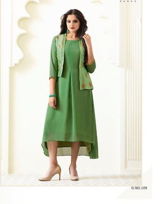 Swarnapankh Vol 01 Full Set 10 Pcs Silk Georgette Embroidered Kurti Collection Wholesale kurtis catalogs