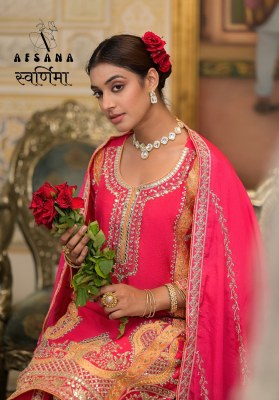 Swarnima by Afsana chinon embroidered mirror work readymade suit catalogue at low price readymade suit catalogs