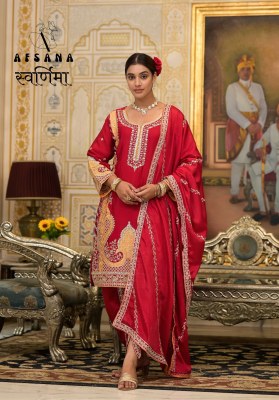 Swarnima by Afsana chinon embroidered mirror work readymade suit catalogue at low price readymade suit catalogs