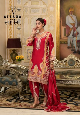 Swarnima by Afsana chinon embroidered mirror work readymade suit catalogue at low price readymade suit catalogs