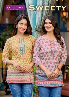 Sweety by rangmaya trendy letest western wear top catalogue at low rate Rangmaya