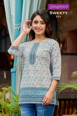 Sweety by rangmaya trendy letest western wear top catalogue at low rate western wear catalogs