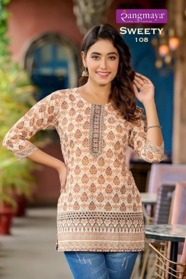 Sweety by rangmaya trendy letest western wear top catalogue at low rate western wear catalogs