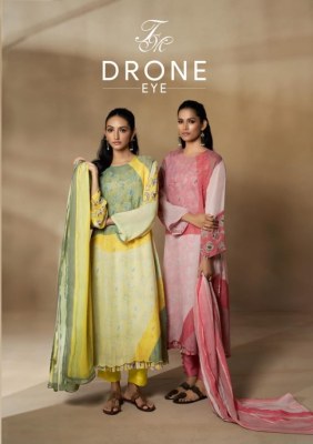 T and M by Drone eye pure organza with handwork unstitched salwar kameez catalogue at low rate T and M 