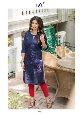 TZU by Noble fancy cotton embroidered top with pant catalogue at low rate kurtis catalogs