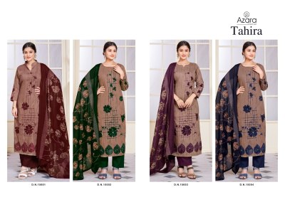 Tahira by Azara pure lawn cotton designer printed jari work unstitched suit catalogue salwar kameez catalogs