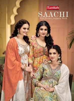 Taniksh Saachi Vol 1 Alia Cut Embroidery Work Readymade Salwar Suits catalogue wholesale rate  Taniksh