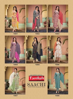 Taniksh Saachi Vol 1 Alia Cut Embroidery Work Readymade Salwar Suits catalogue wholesale rate  kurtis catalogs