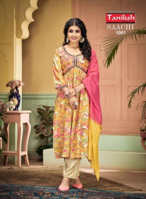 Taniksh Saachi Vol 1 Alia Cut Embroidery Work Readymade Salwar Suits catalogue wholesale rate  kurtis catalogs